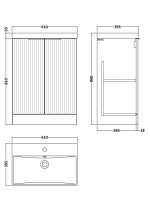 600mm Floor Standing 2 Door Vanity & Basin 3 - Image 4