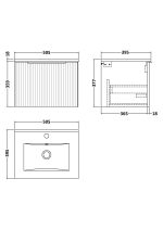 500mm Wall Hung Single Drawer Vanity & Basin 2 - Image 3