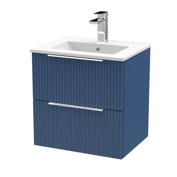 500mm Wall Hung 2 Drawer Vanity & Basin 2