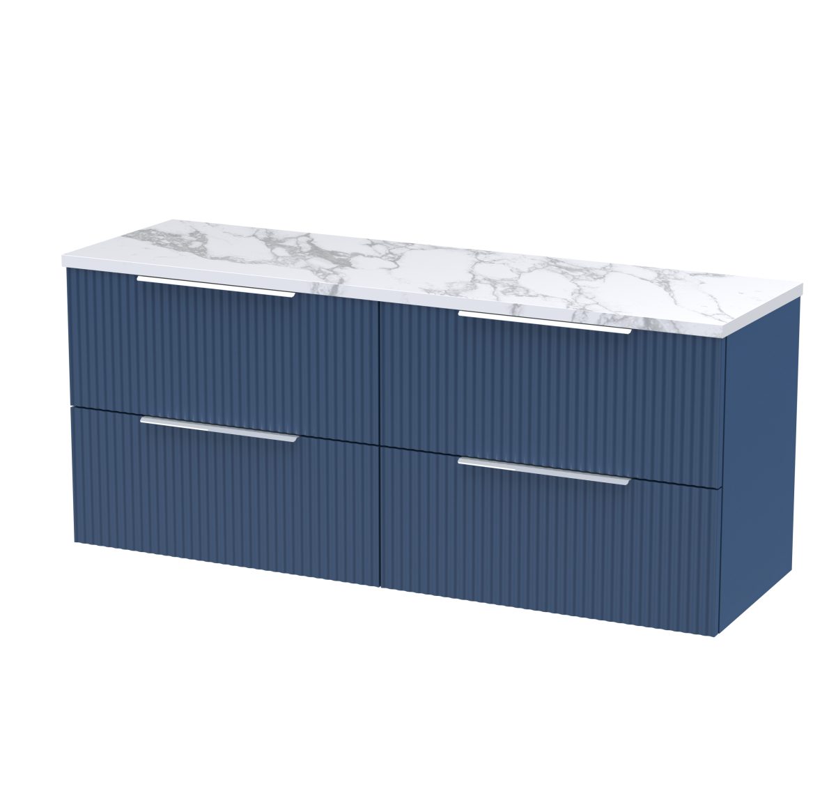 1200 Wall Hung 4-Drawer Vanity & Laminate Worktop - Image 1