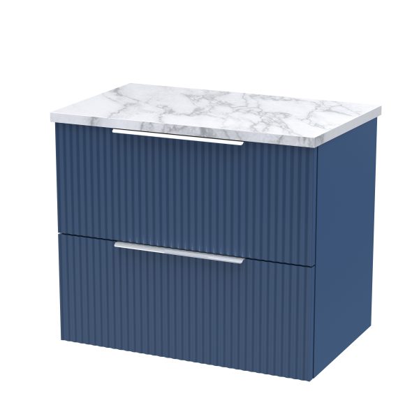 600mm Wall Hung 2-Drawer Vanity & Laminate Worktop