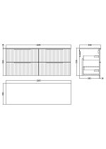 1200mm Wall Hung 4 Drawer Vanity & Worktop - Image 2