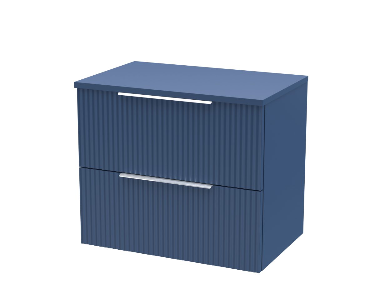 600mm Wall Hung 2 Drawer Vanity & Worktop - Image 1