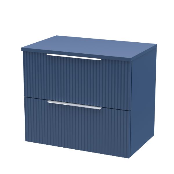 600mm Wall Hung 2 Drawer Vanity & Worktop