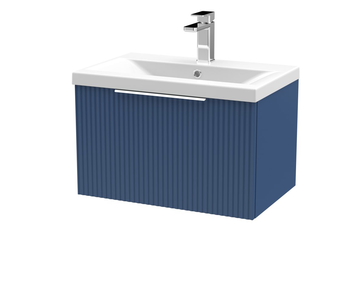600mm Wall Hung Single Drawer Vanity & Basin 1 - Image 1