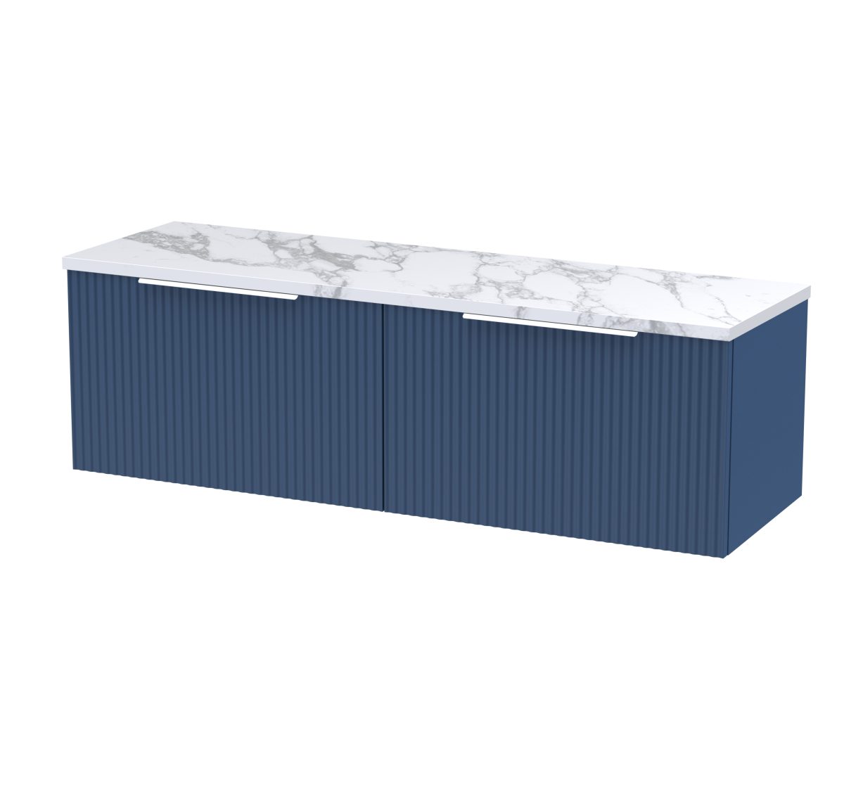 1200 Wall Hung 2-Drawer Vanity & Laminate Worktop - Image 1