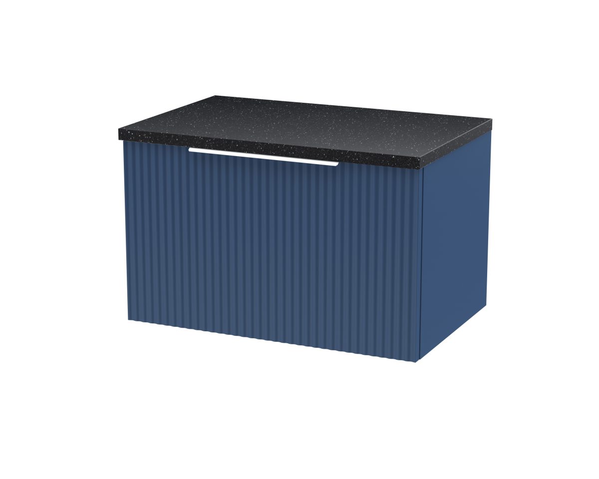 600mm Wall Hung Single Drawer Vanity & Laminate Top - Image 1