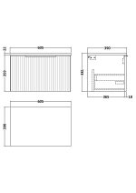 600mm Wall Hung Single Drawer Vanity & Laminate Top - Image 2