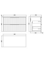800mm Wall Hung 2-Drawer Vanity & Laminate Worktop - Image 2
