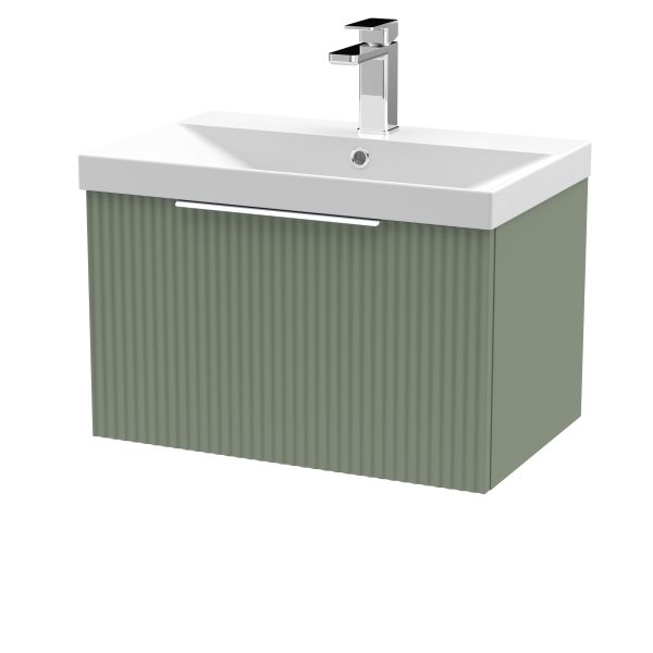600mm Wall Hung Single Drawer Vanity & Basin 3