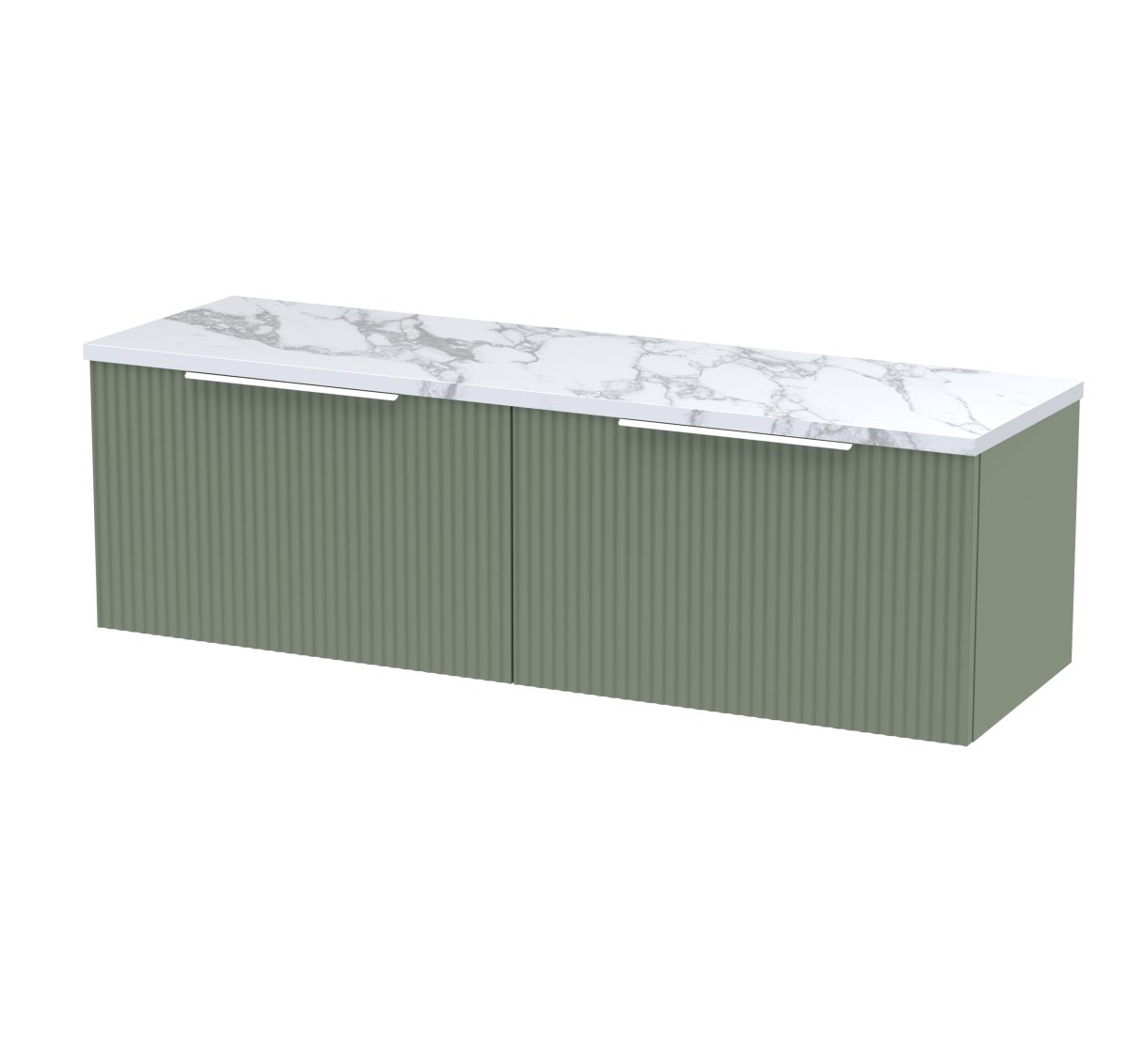 1200 Wall Hung 2-Drawer Vanity & Laminate Worktop - Image 1