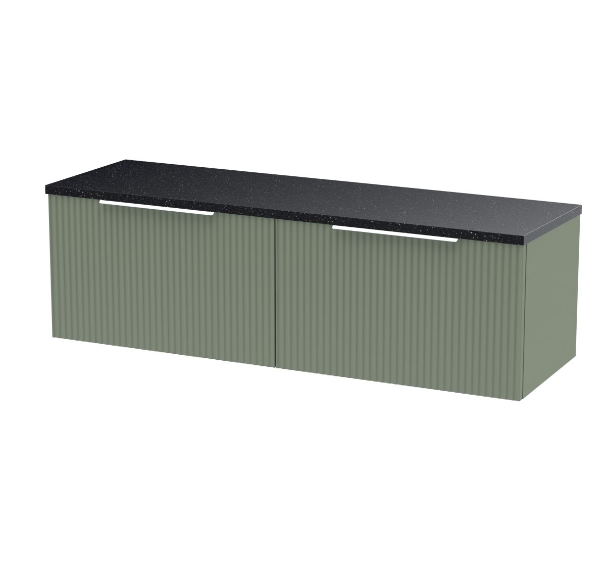 1200 Wall Hung 2-Drawer Vanity & Laminate Worktop - Image 1
