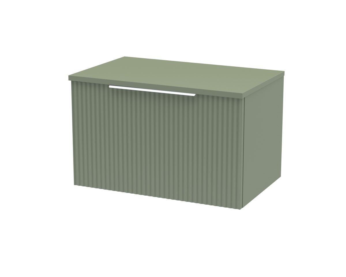 600mm Wall Hung Single Drawer Vanity & Worktop - Image 1