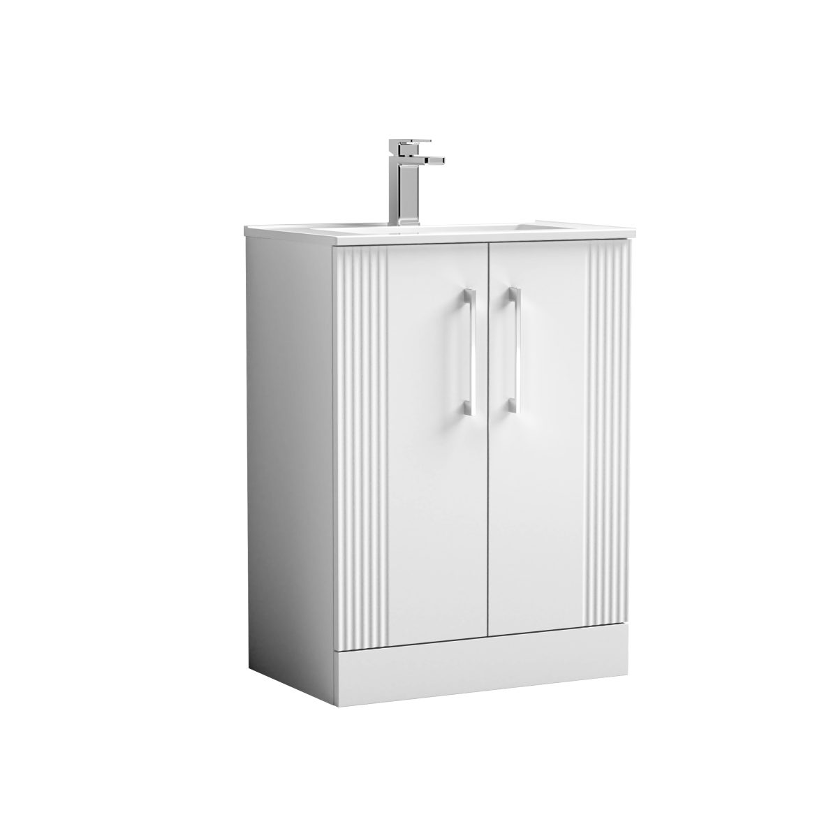 600mm Floor Standing 2 Door Vanity & Basin 2 - Image 1