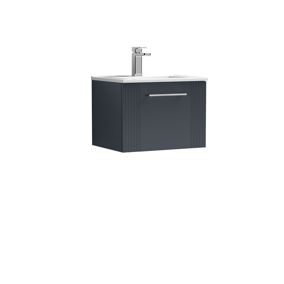 500mm Wall Hung Single Drawer Vanity & Basin 2 - Image 1