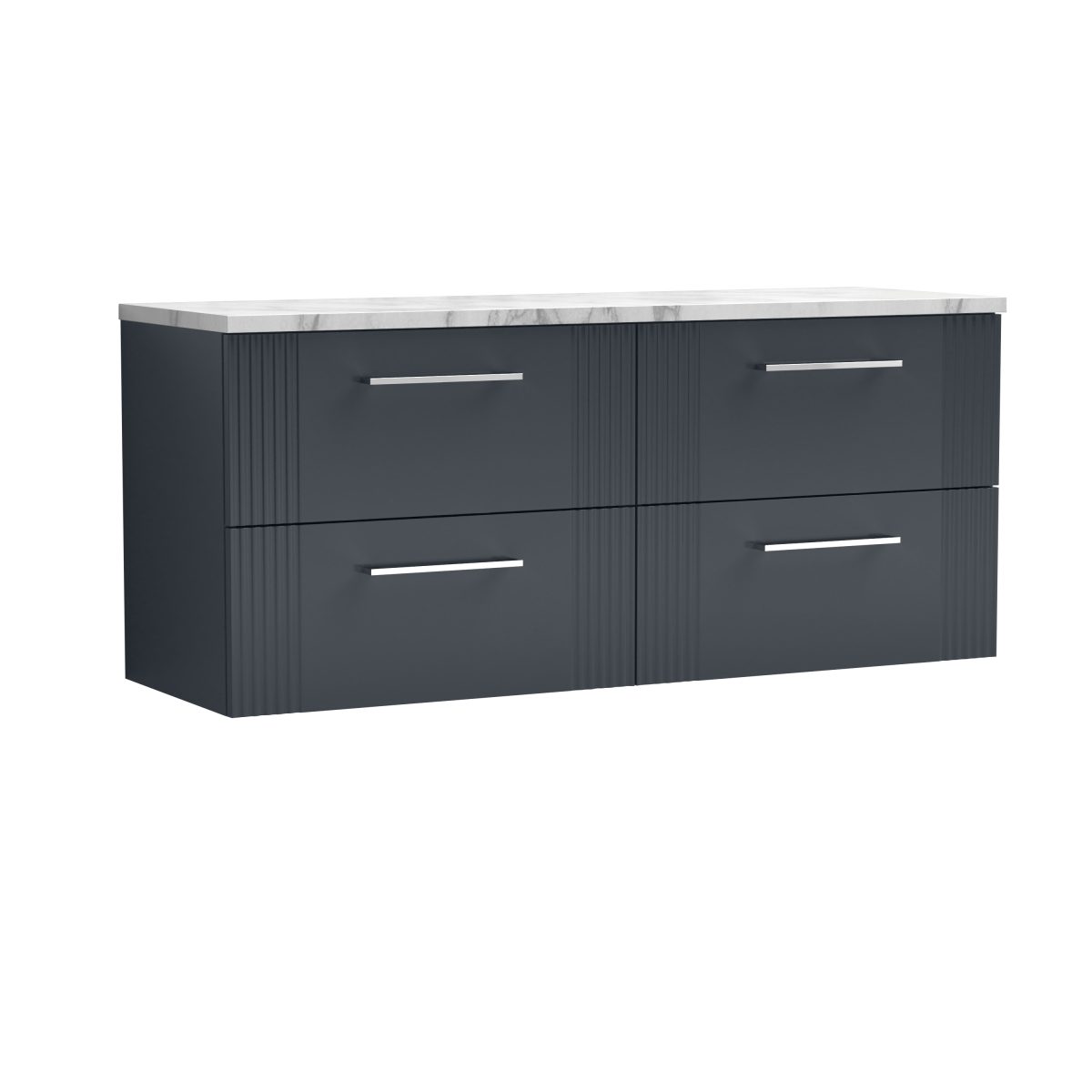 1200 Wall Hung 4-Drawer Vanity & Laminate Worktop - Image 1