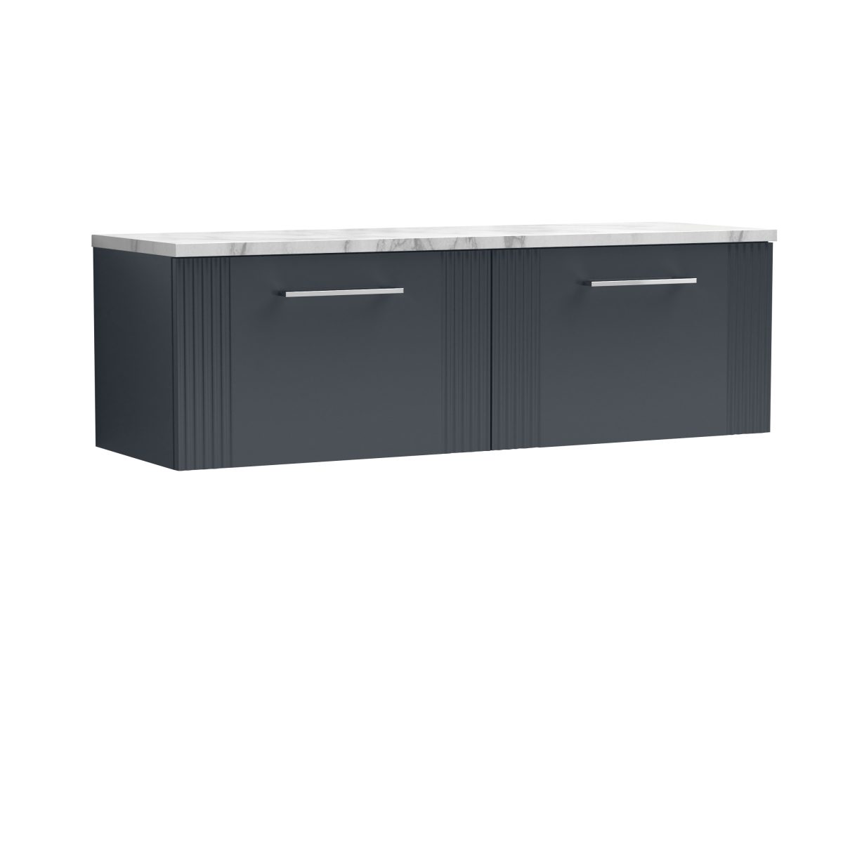 1200 Wall Hung 2-Drawer Vanity & Laminate Worktop - Image 1