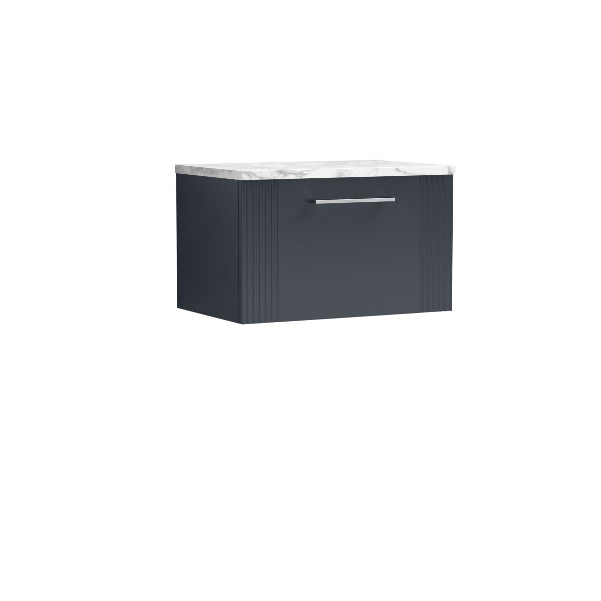 600 Wall Hung Single Drawer Vanity & Laminate Worktop - Image 1