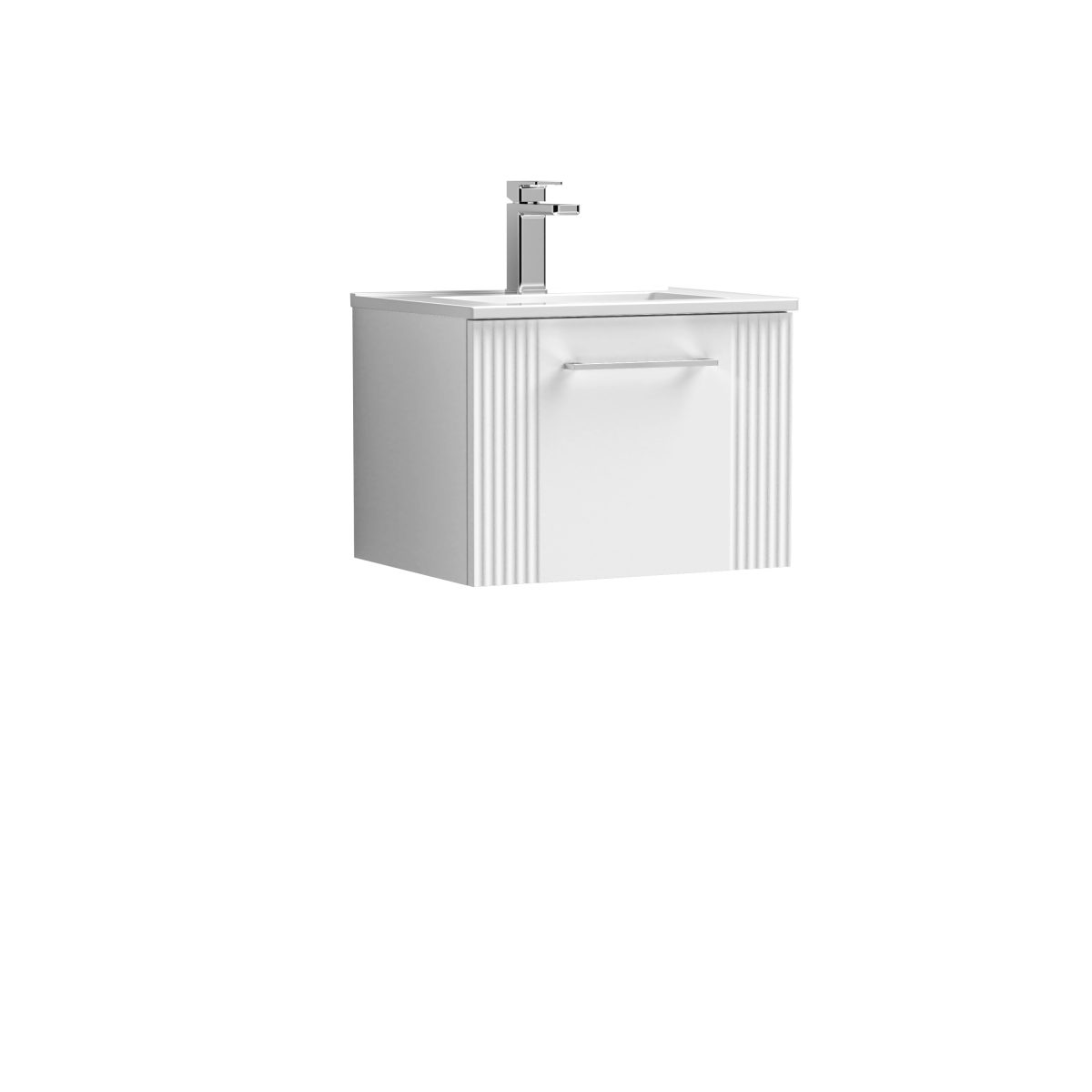 500mm Wall Hung Single Drawer Vanity & Basin 2 - Image 1