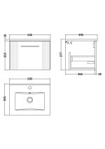 500mm Wall Hung Single Drawer Vanity & Basin 2 - Image 3