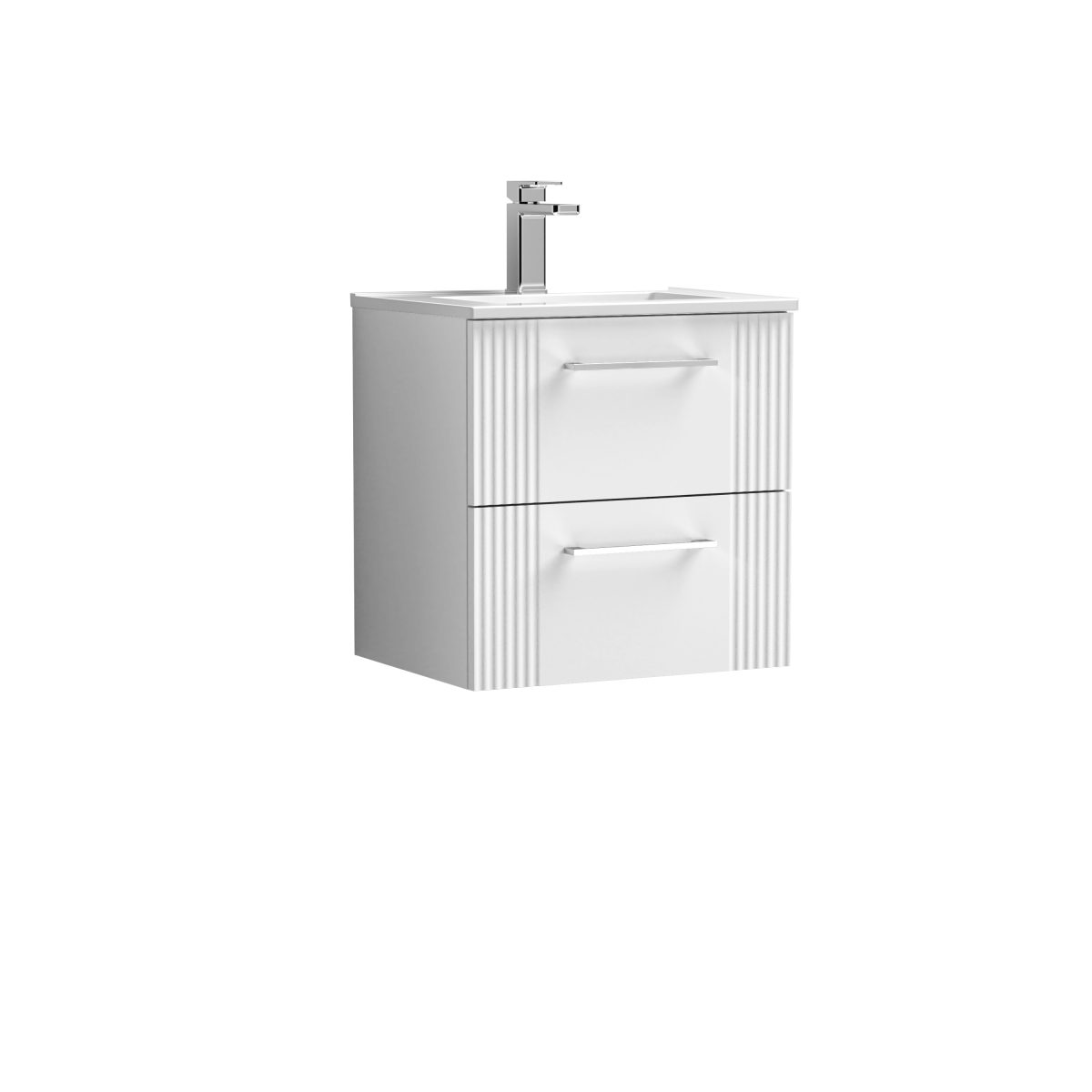 500mm Wall Hung 2 Drawer Vanity & Basin 2 - Image 1