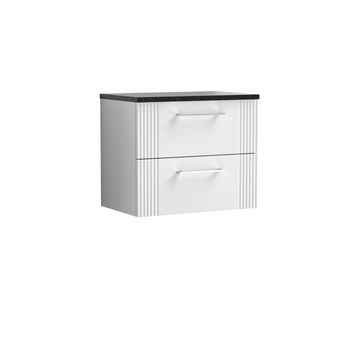 600mm Wall Hung 2 Drawer Vanity & Laminate Top - Image 1