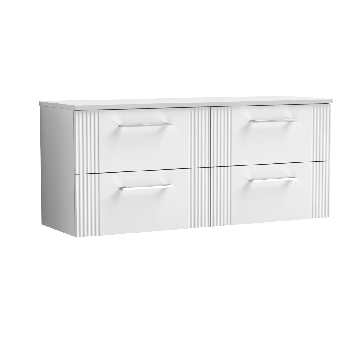 1200mm Wall Hung 4 Drawer Vanity & Worktop - Image 1