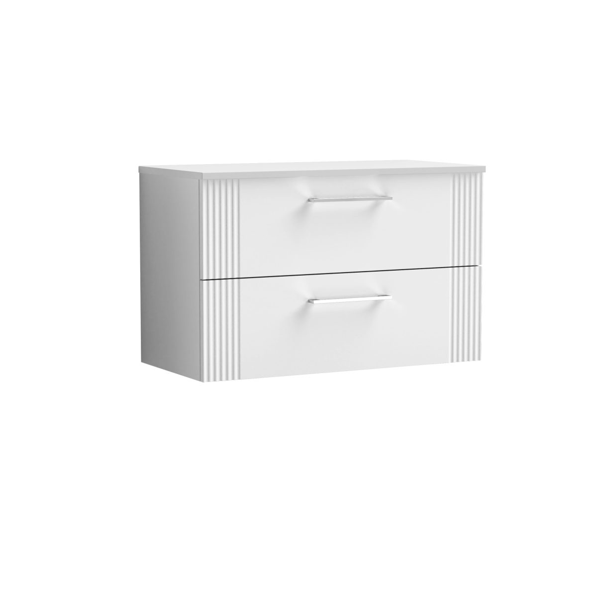 800mm Wall Hung 2 Drawer Vanity & Worktop - Image 1