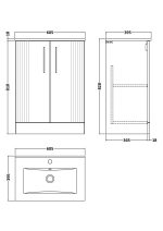 600mm Floor Standing 2 Door Vanity & Basin 2 - Image 3