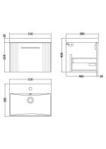 500mm Wall Hung Single Drawer Vanity & Basin 3 - Image 3
