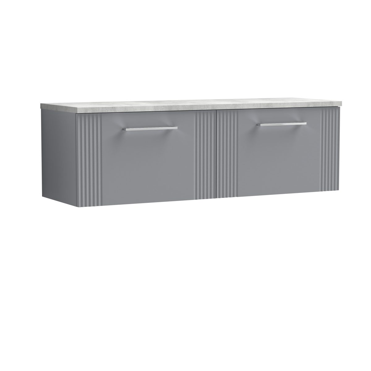 1200 Wall Hung 2-Drawer Vanity & Laminate Worktop - Image 1