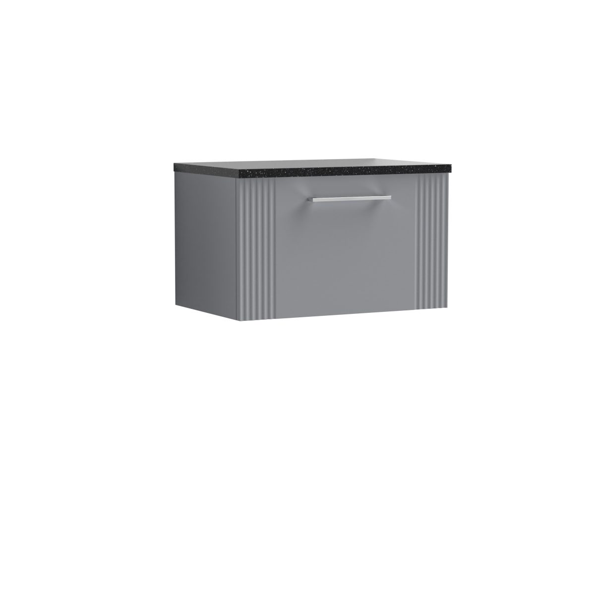 600mm Wall Hung Single Drawer Vanity & Laminate Top - Image 1