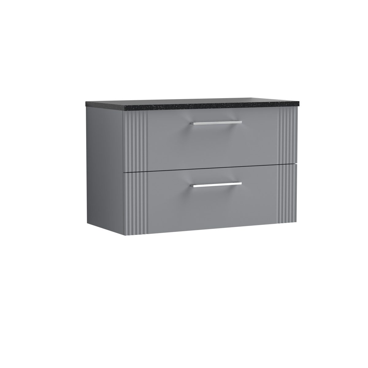 800mm Wall Hung 2 Drawer Vanity & Laminate Top - Image 1