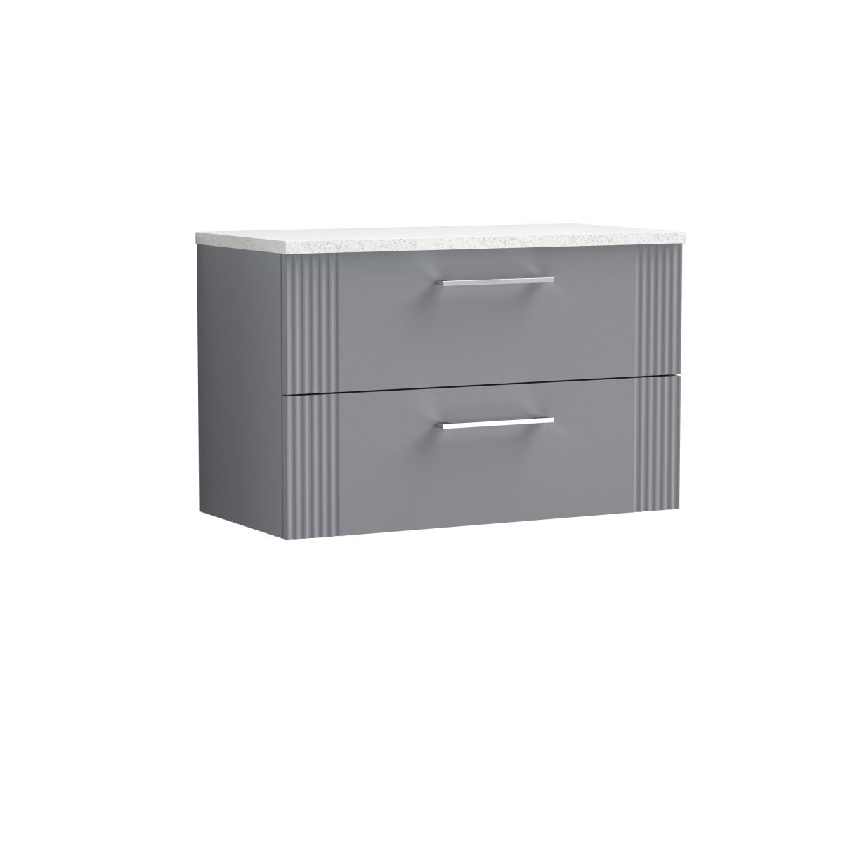 800mm Wall Hung 2 Drawer Vanity & Laminate Top - Image 1