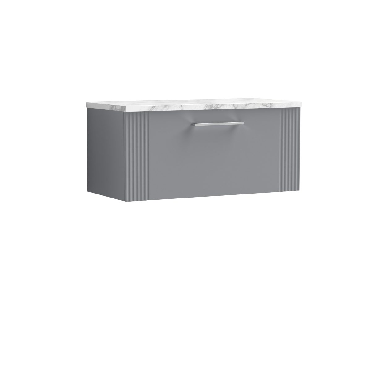 800 Wall Hung Single Drawer Vanity & Laminate Worktop - Image 1