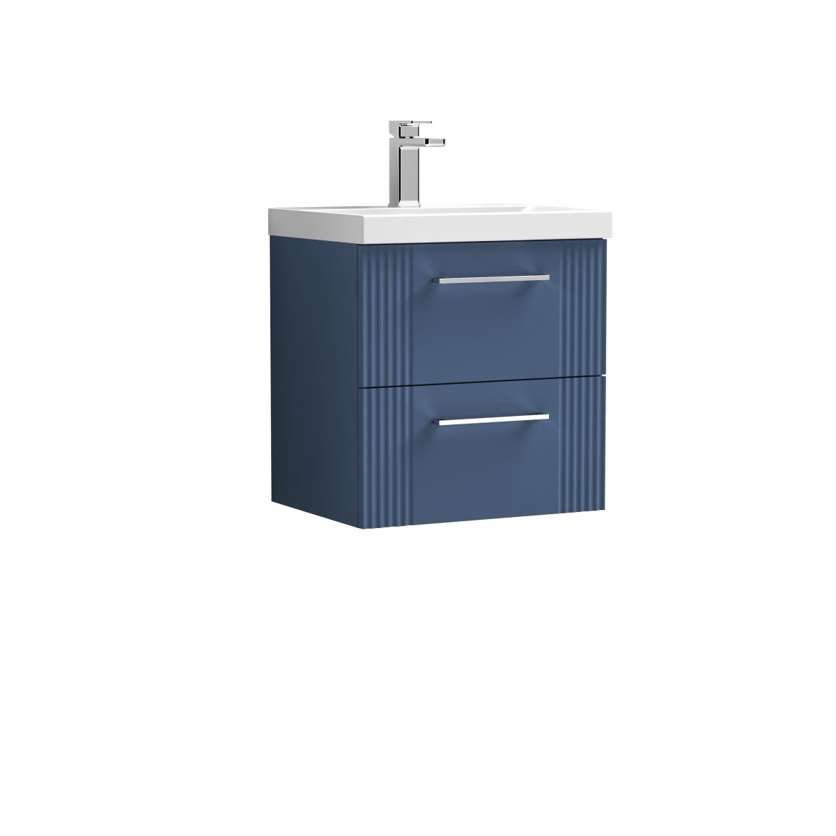 500mm Wall Hung 2 Drawer Vanity & Basin 3 - Image 1