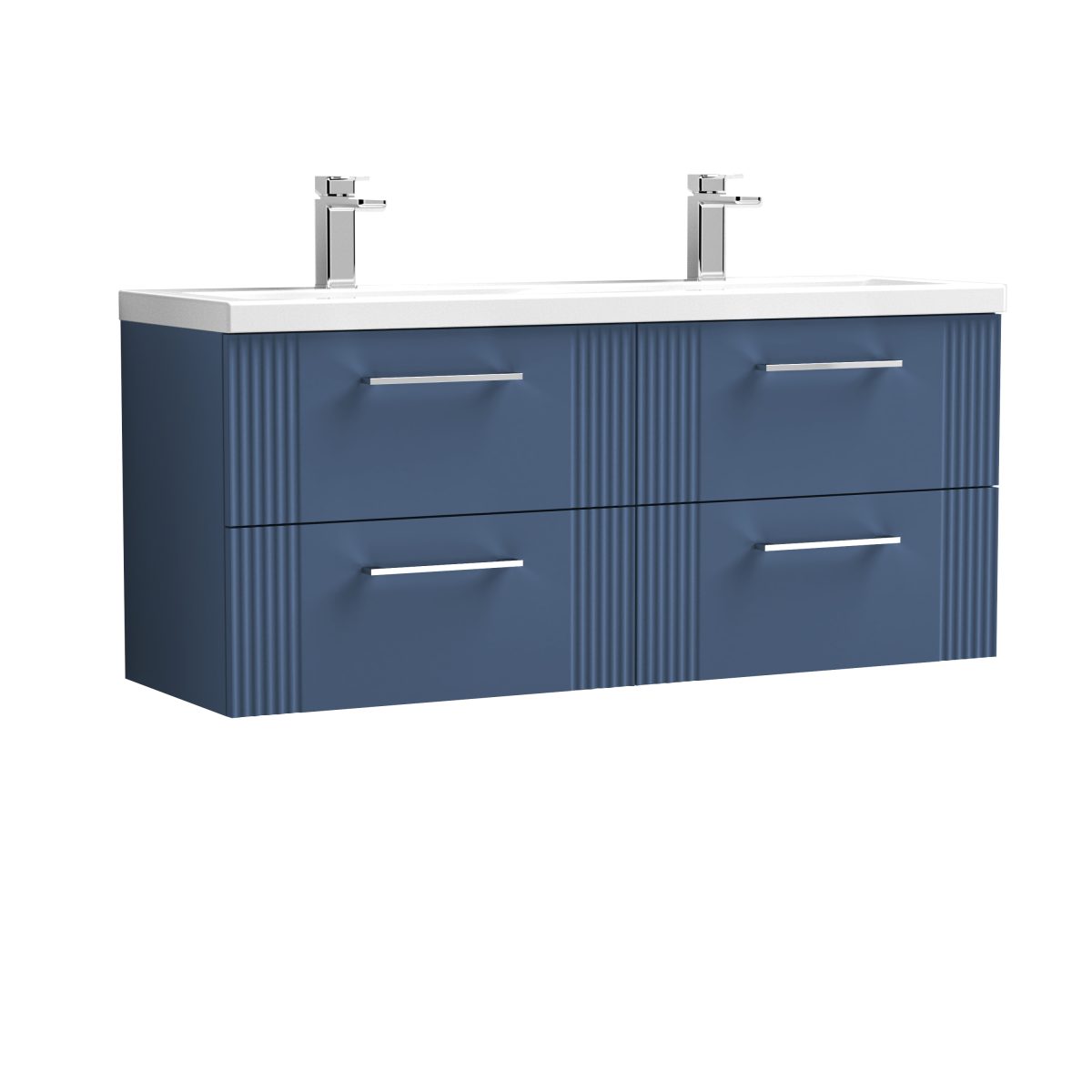 1200mm Wall Hung 4 Drawer Vanity & Double Basin - Image 1