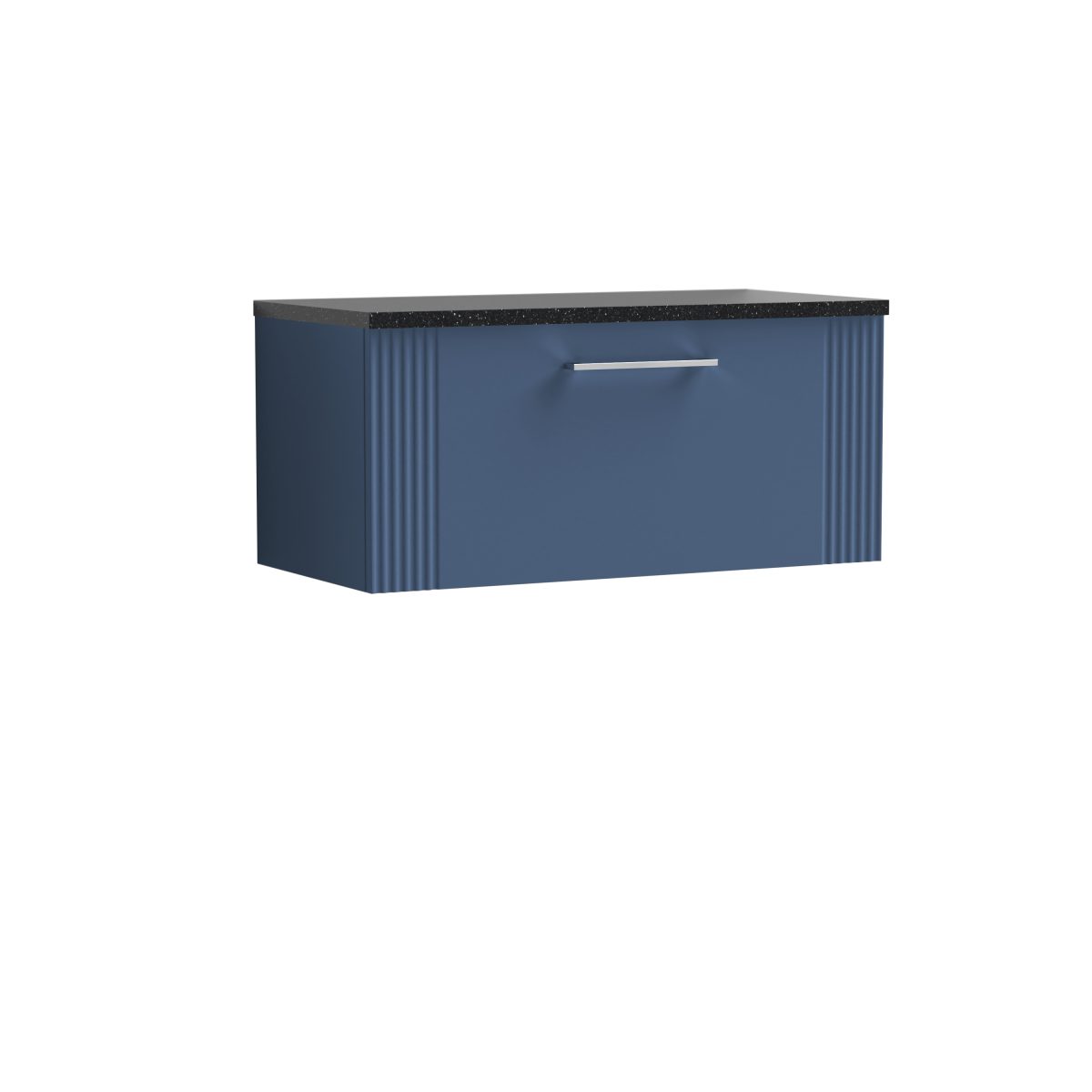 800mm Wall Hung Single Drawer Vanity & Laminate Top - Image 1