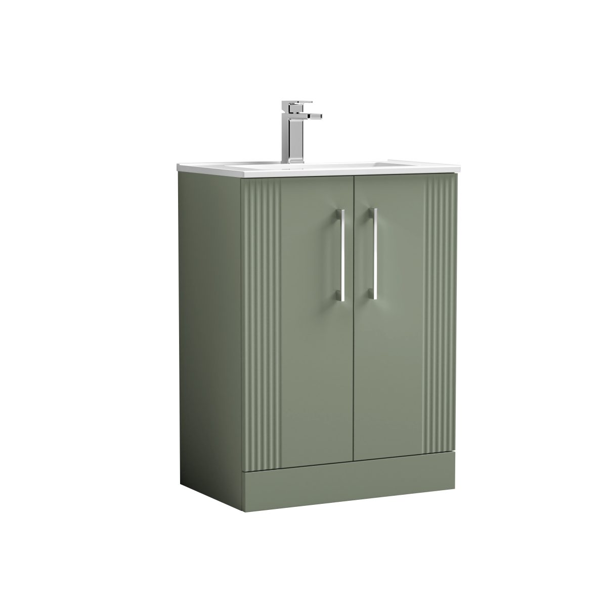 600mm Floor Standing 2 Door Vanity & Basin 2 - Image 1