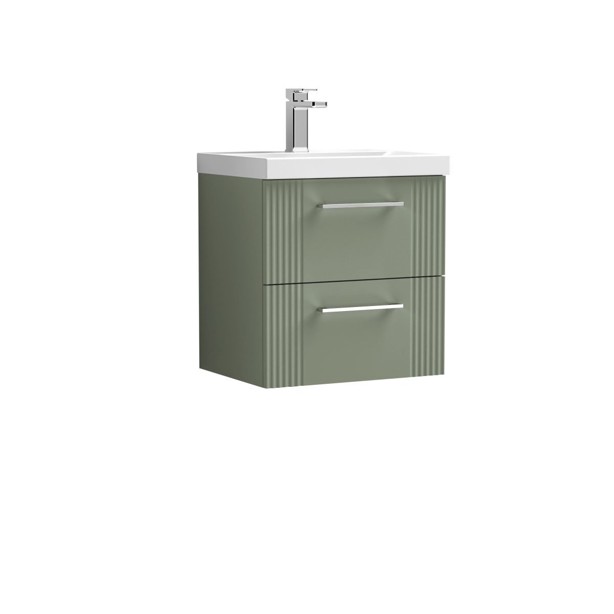 500mm Wall Hung 2 Drawer Vanity & Basin 1 - Image 1