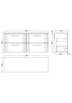 1200 Wall Hung 4-Drawer Vanity & Laminate Worktop - Image 2