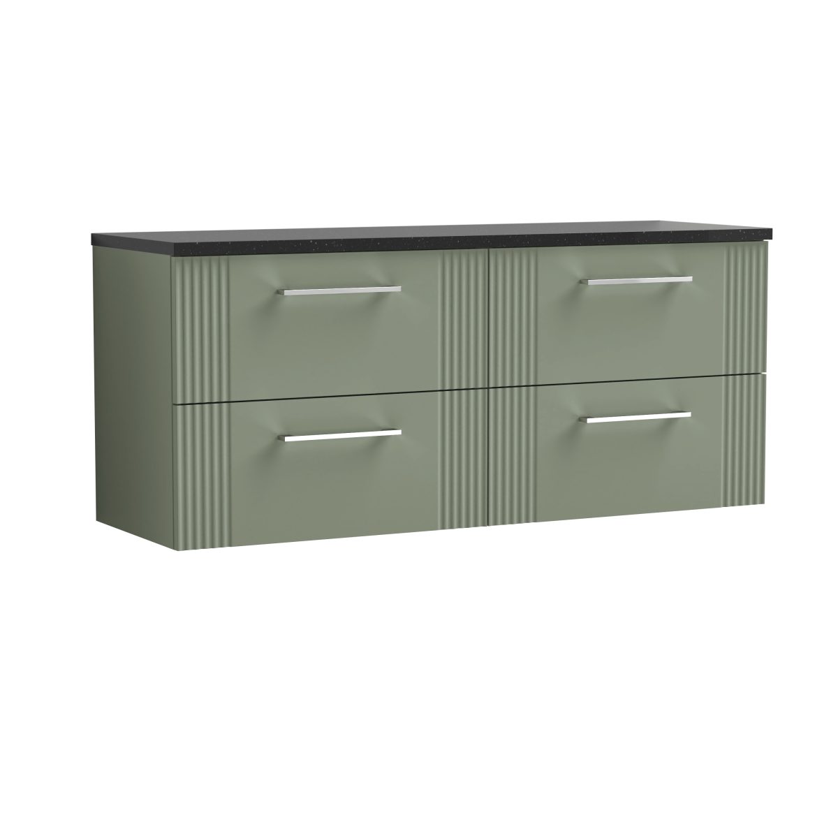 1200 Wall Hung 4-Drawer Vanity & Laminate Worktop - Image 1
