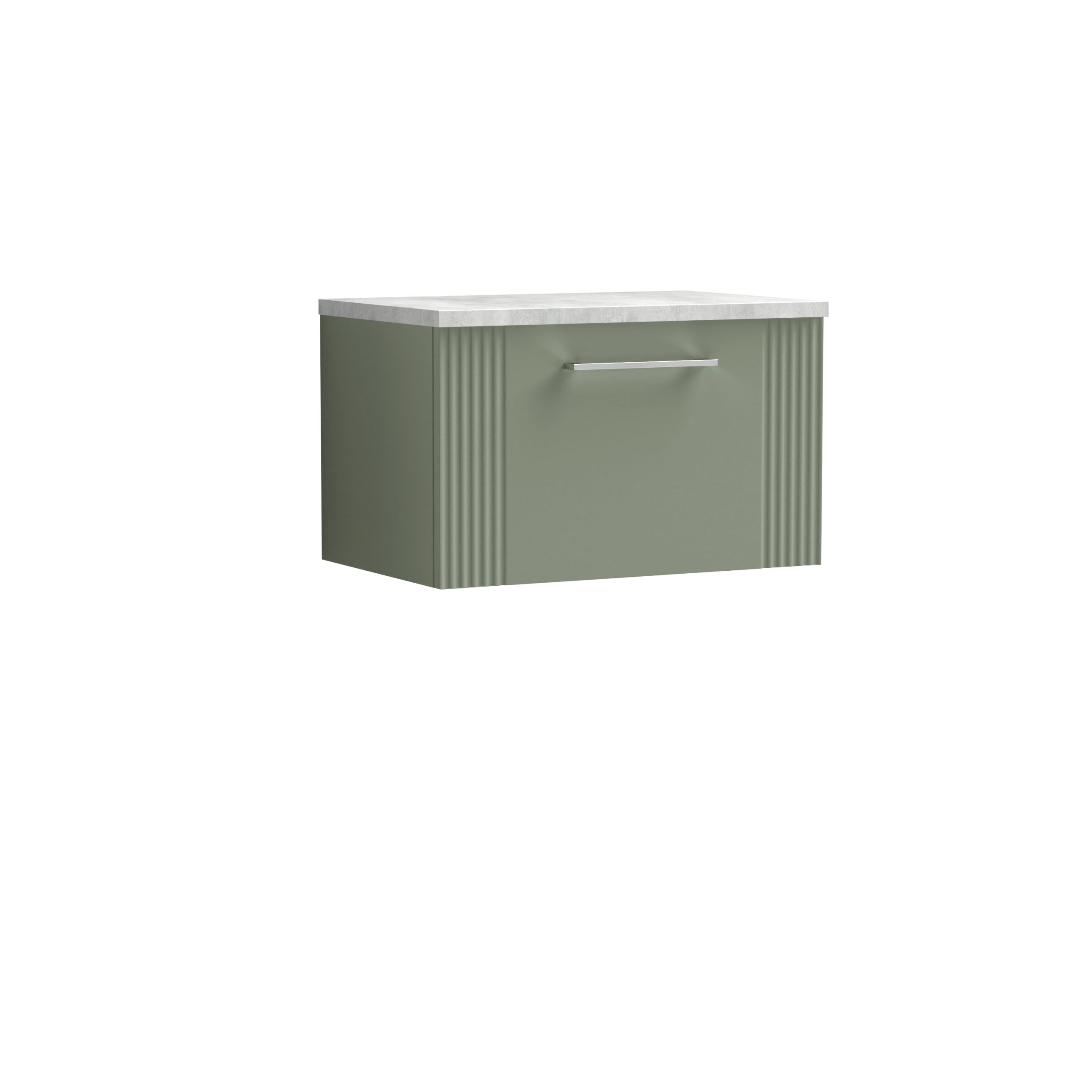 dpf894lbg_furniture_v1_co.jpg 600mm Wall Hung Single Drawer Vanity & Laminate Top - Image 1