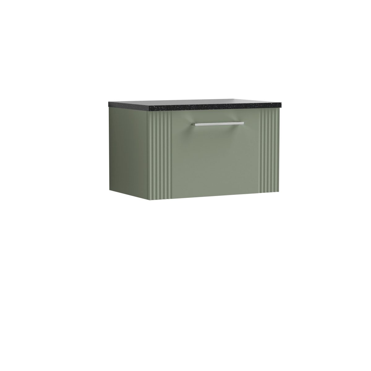 600mm Wall Hung Single Drawer Vanity & Laminate Top - Image 1