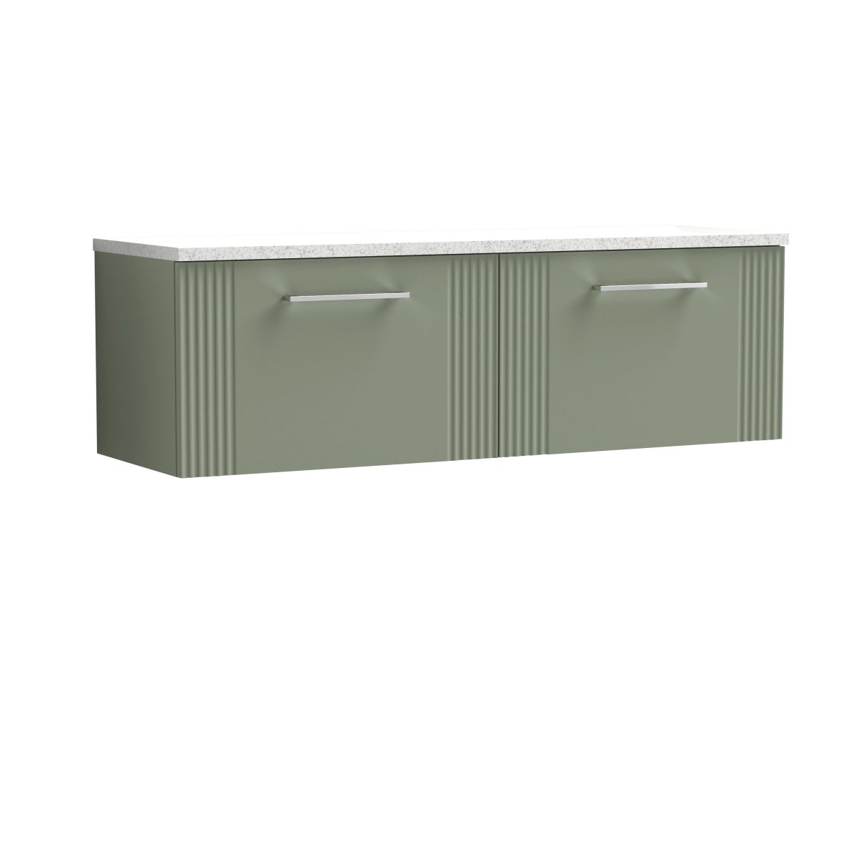 1200 Wall Hung 2-Drawer Vanity & Laminate Worktop - Image 1