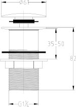Push Button Basin Waste - Image 2