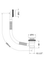 Click Clack Bath Waste With Easyclean Removable Grid - Image 2