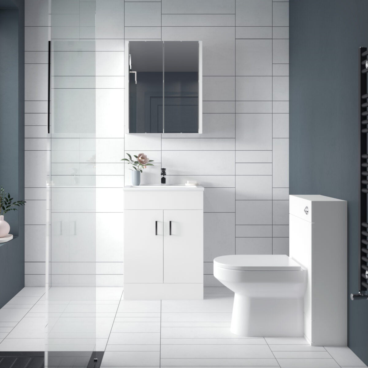 500mm Floor Standing Cabinet & Minimalist Basin - Image 2