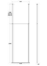 800mm Wetroom Screen With Ceiling Post - Image 2