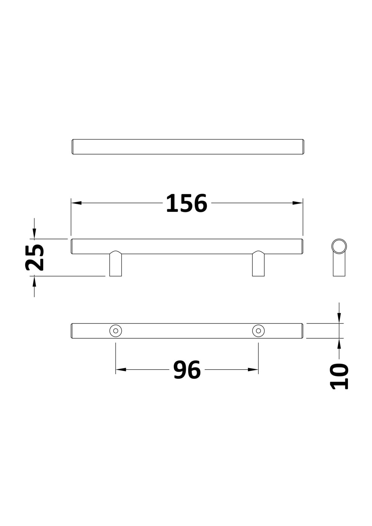 Bar Handle 96mm - Image 2